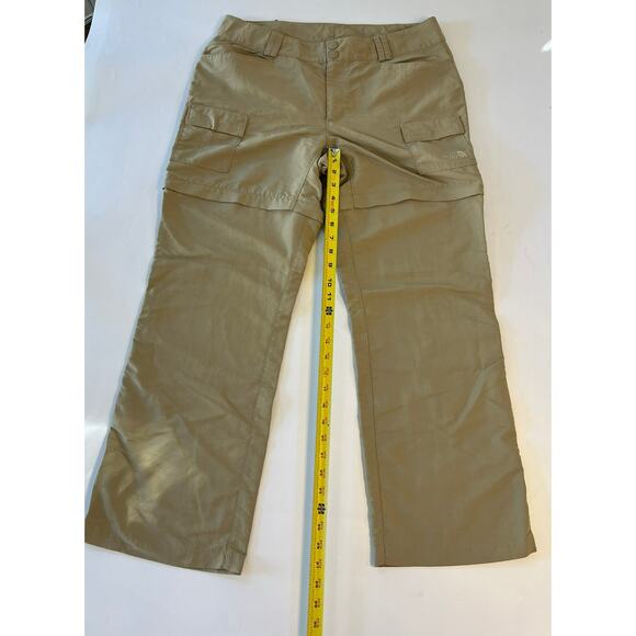 The North Face Tan Convertible Hiking Outdoor Straight Leg Womens Size 14 Short - Picture 3 of 16